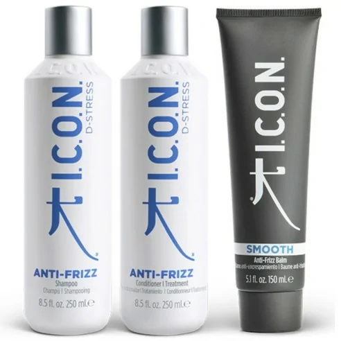 I.C.O.N. - Pack Anti-Encrespamiento Regimedies Anti-Frizz Champú + Acondicionador + Bálsamo