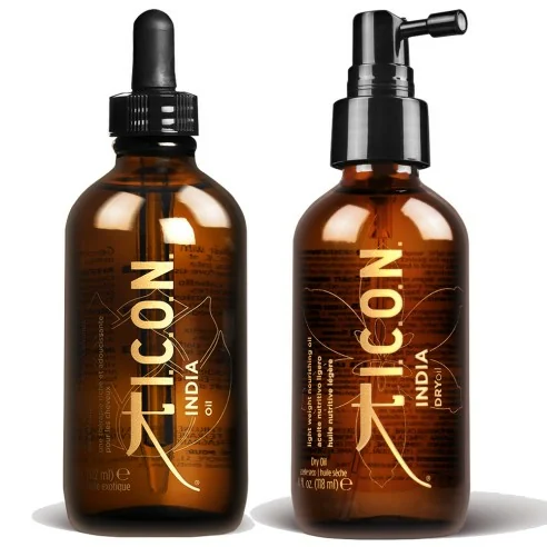 I.C.O.N. - Pack India Hair-Yurvedics Aceite 112 ml + Aceite en Seco 118 ml