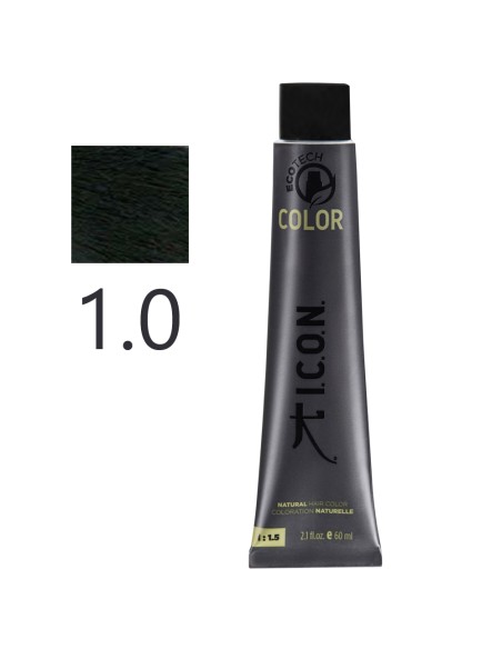 I.C.O.N. - Tinte Permanente Ecotech Natural 1.0 Negro 60 ml