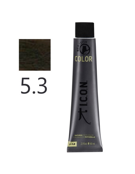 I.C.O.N. - Tinte Permanente Ecotech Dorado 5.3 Castaño Claro 60 ml