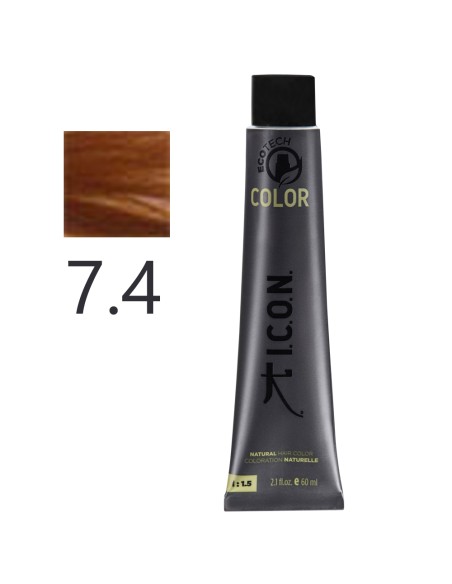 I.C.O.N. - Tinte Permanente Ecotech Cobrizo 7.4 Rubio 60 ml