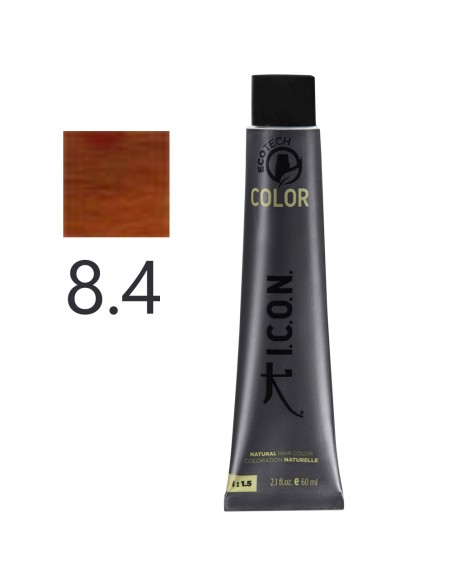 I.C.O.N. - Tinte Permanente Ecotech Cobrizo 8.4 Rubio Claro 60 ml