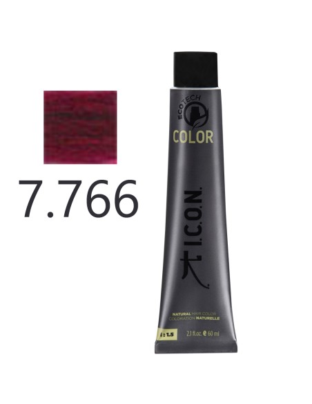 I.C.O.N. - Tinte Permanente Ecotech Violeta 7.766 Violin Rojo Intenso 60 ml