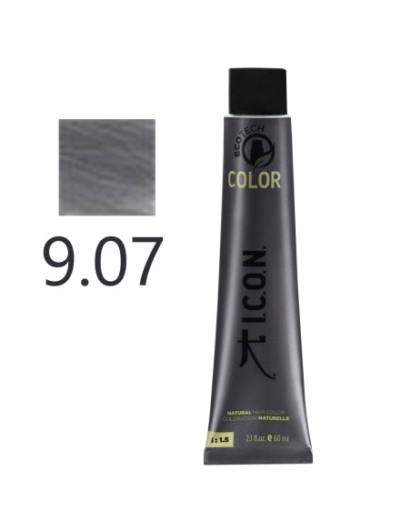I.C.O.N. - Tinte Permanente Ecotech Violeta Natural 9.07 Rubio Muy Claro 60 ml