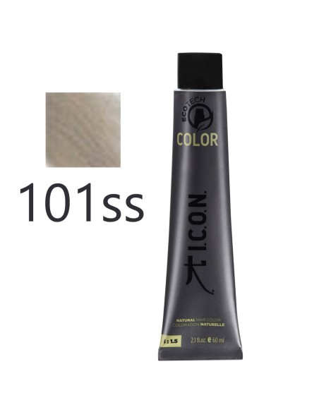 I.C.O.N. - Tinte Permanente Ecotech Superaclarante 101ss Ceniza 60 ml