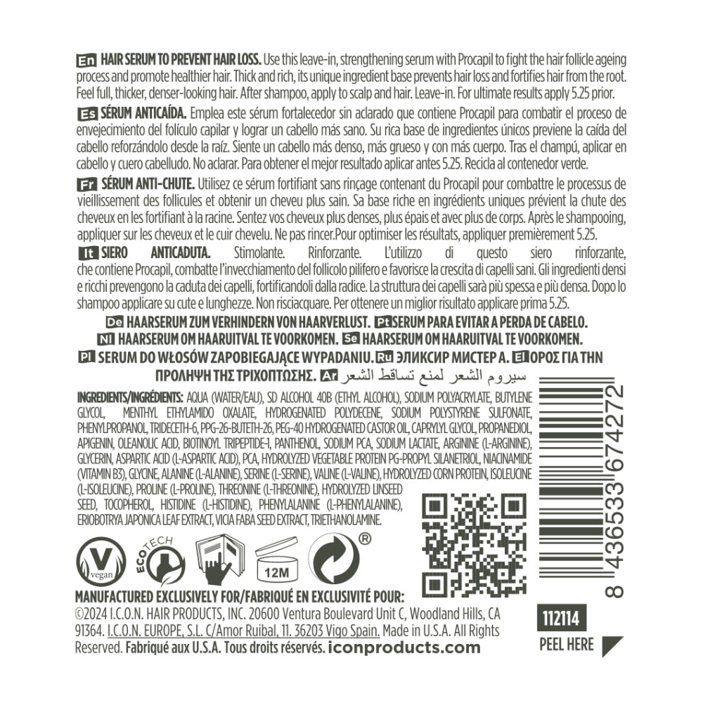 I.C.O.N. - Serum Estimulante Anticaída Elixir Restoratives 100 ml