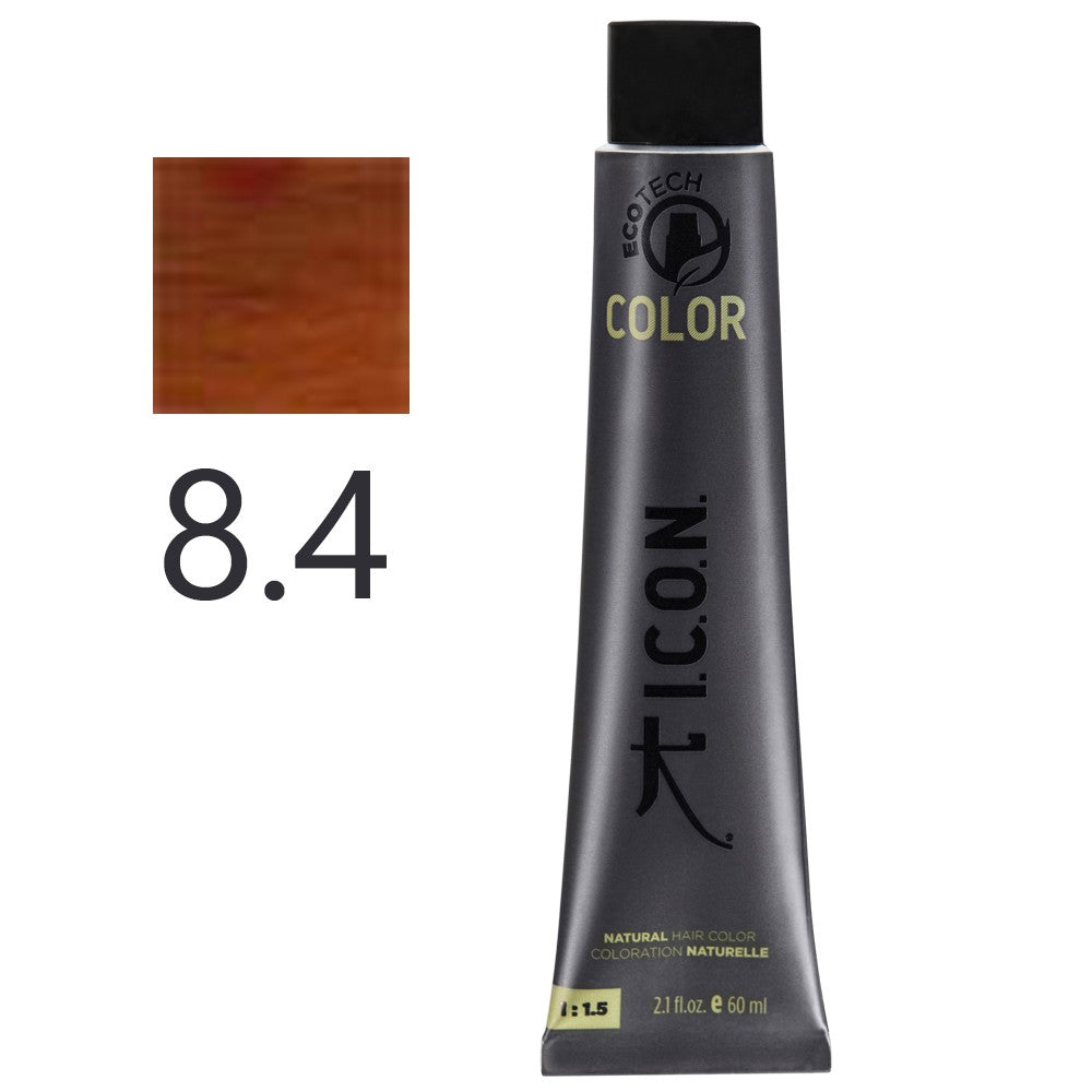 I.C.O.N. - Tinte Permanente Ecotech Cobrizo 8.4 Rubio Claro 60 ml
