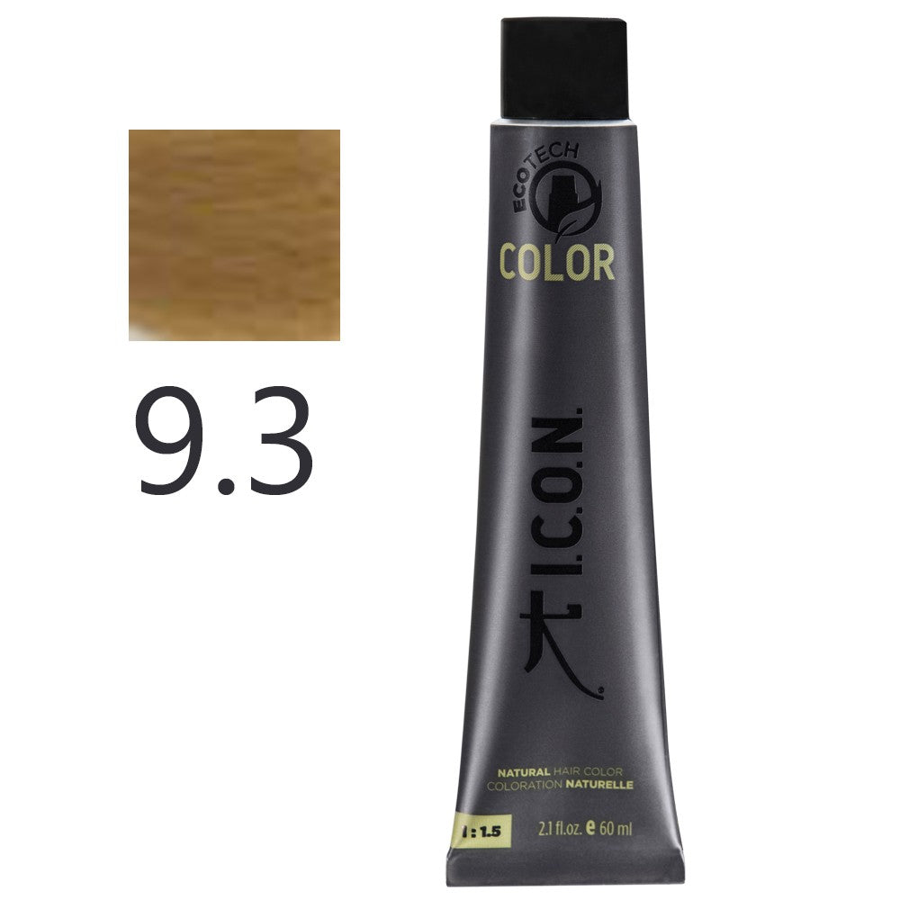 I.C.O.N. - Tinte Permanente Ecotech Dorado 9.3 Rubio Muy Claro 60 ml