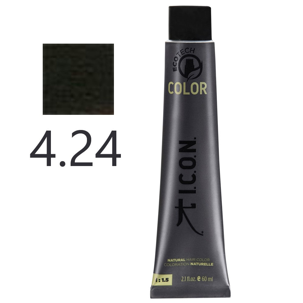 I.C.O.N. - Tinte Permanente Ecotech Marron 4.24 Cafe 60 ml