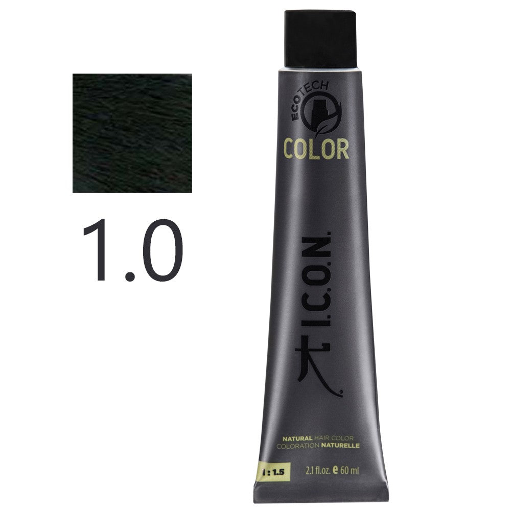 I.C.O.N. - Tinte Permanente Ecotech Natural 1.0 Negro 60 ml