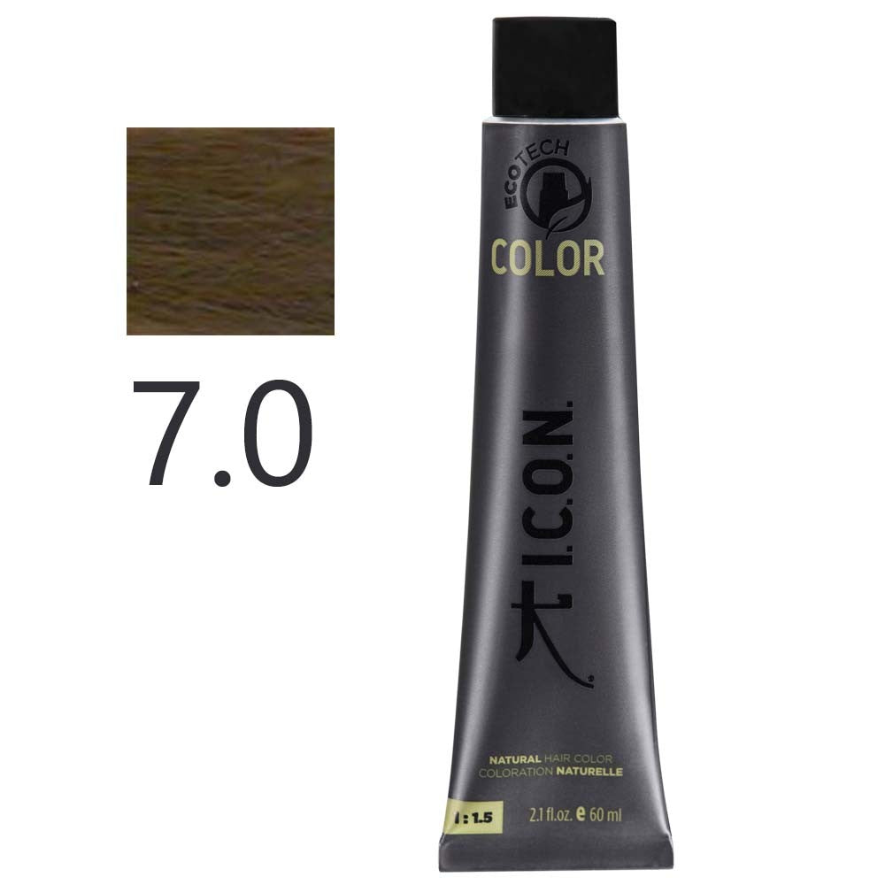 I.C.O.N. - Tinte Permanente Ecotech Natural 7.0 Rubio 60 ml