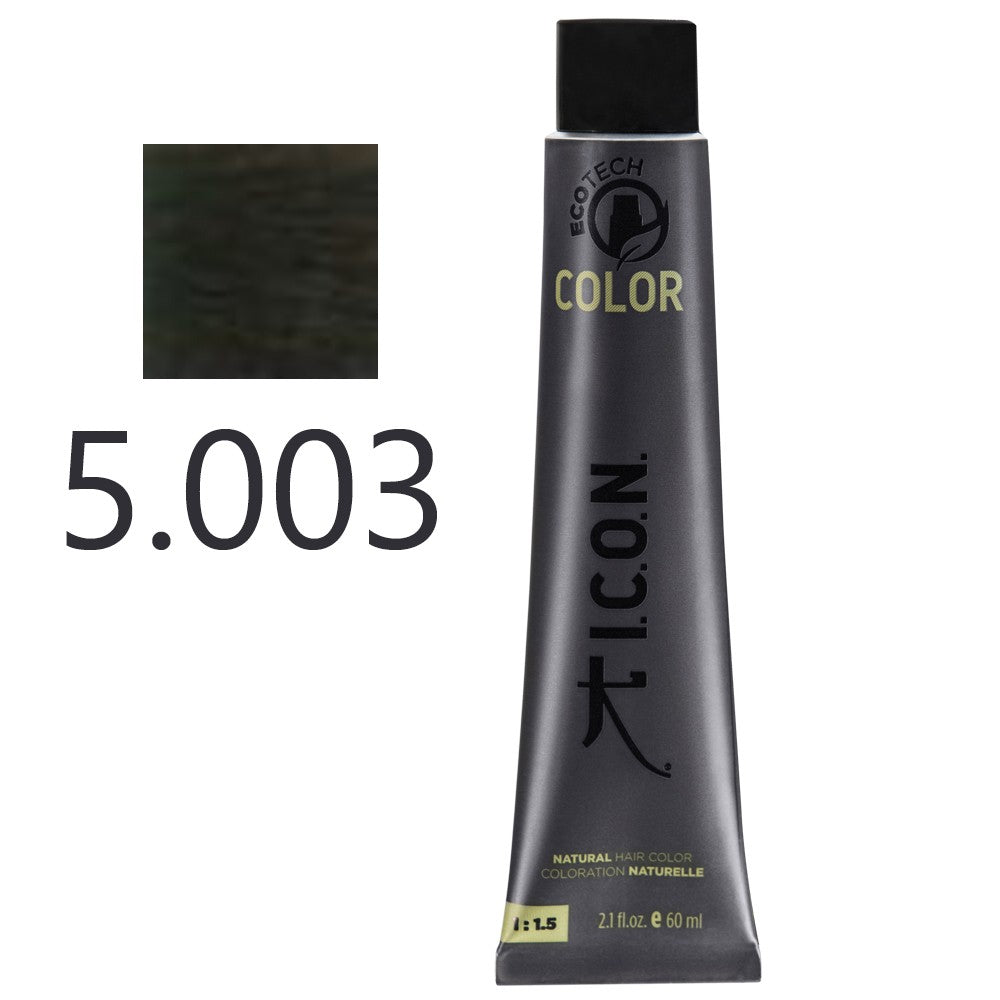 I.C.O.N. - Tinte Permanente Ecotech Natural Calido 5.003 Castaño Claro 60 ml