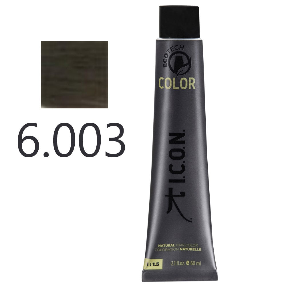 I.C.O.N. - Tinte Permanente Ecotech Natural Calido 6.003 Rubio Oscuro 60 ml