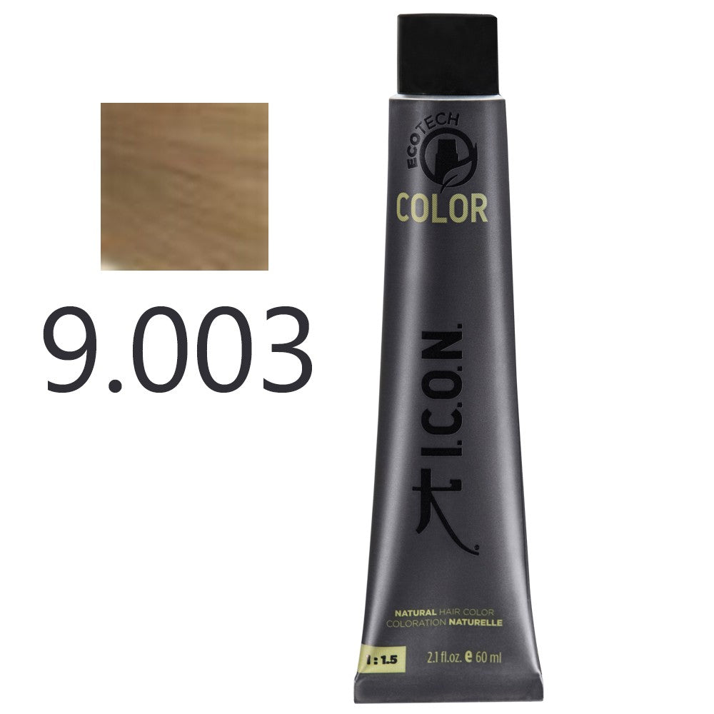 I.C.O.N. - Tinte Permanente Ecotech Natural Calido 9.003 Rubio Muy Claro 60 ml