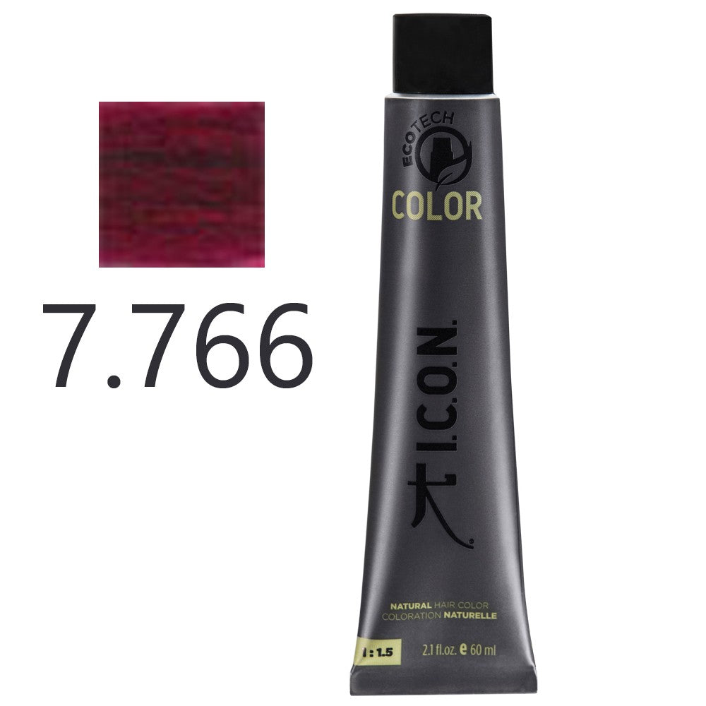 I.C.O.N. - Tinte Permanente Ecotech Violeta 7.766 Violin Rojo Intenso 60 ml